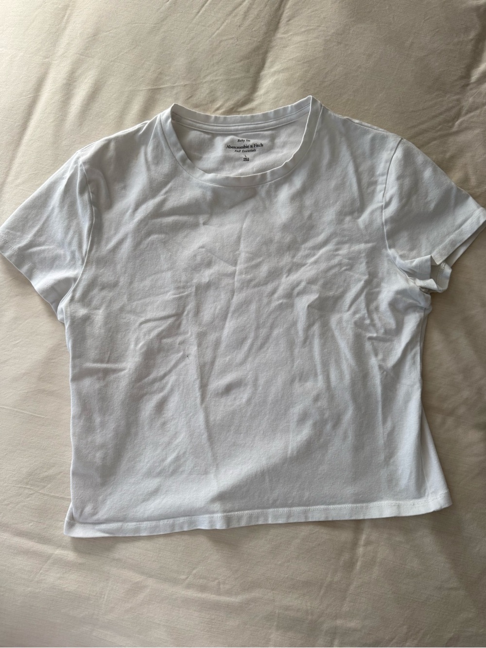 Abercrombie & Fitch Women's White Crew Tee